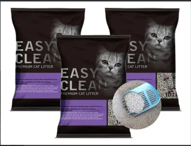 Arena Sanitaria Easy Clean LAVANDA para Gatos 24 kg (6 bolsas de 4 kg c/u)