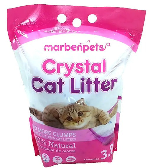 Arena de Sílice Cristal para Gatos 3.8 L – Control de Olores Superior
